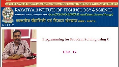 Dr TSM PPSC CDT 36 Pointers and Arrays