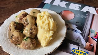 كرات الحم السويدية التي تقدم في IKEA و طريقة عمل البطاطس المهروسةswedish meatballs & Mashed potatoes