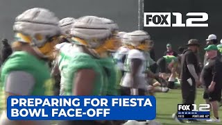 Ducks prepare for face-off with Liberty Flames in Fiesta Bowl