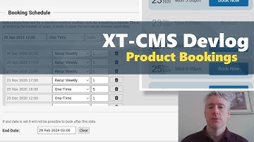 XT-CMS Devlog V3 : Product Bookings