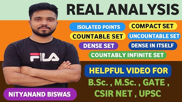 Isolated points, compact set , dense set ,dense in itself , countably infinite set , countable set