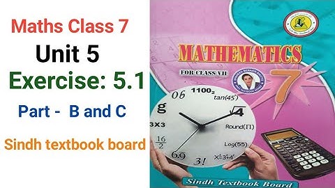 #Maths| Class : 7 | Unit No : 5 Eecise : 5.1 Part- B and C | STBB|