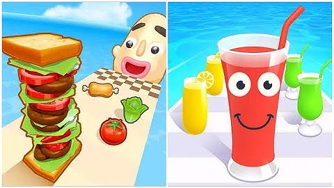 Juice Run Vs Sandwich Run😮😮 Walkthrough All New New Max Update GamePlay Ios DZ4892