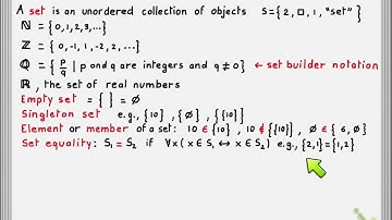 Discrete Structures [Lecture 13 / Segment 1] - Intro to set theory- Part 1/10