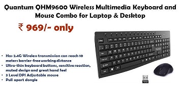 Quantum QHM9600 Wireless Multimedia Keyboard and Mouse Combo for Laptop & Desktop detail and reviews