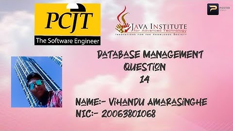 Data Base Task 14 | Create an ER Diagram | Java Institute| Vihandu Amarasinghe
