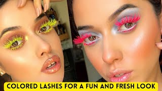 Colored Lashes For A Fun And Fresh Look #shortvideo #trendingshorts #short  #coloredlashes #fresh