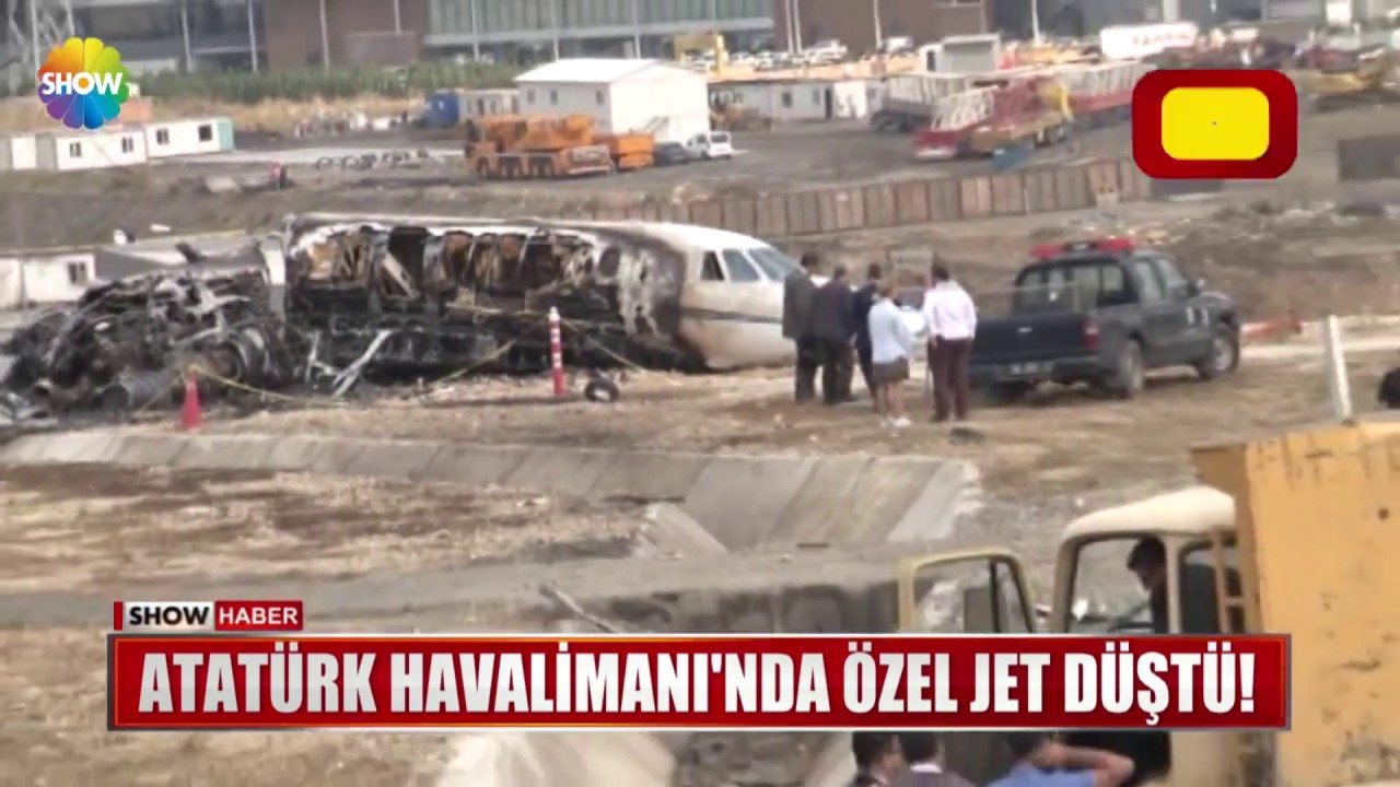 Atatürk Havalimanı'nda özel jet düştü!