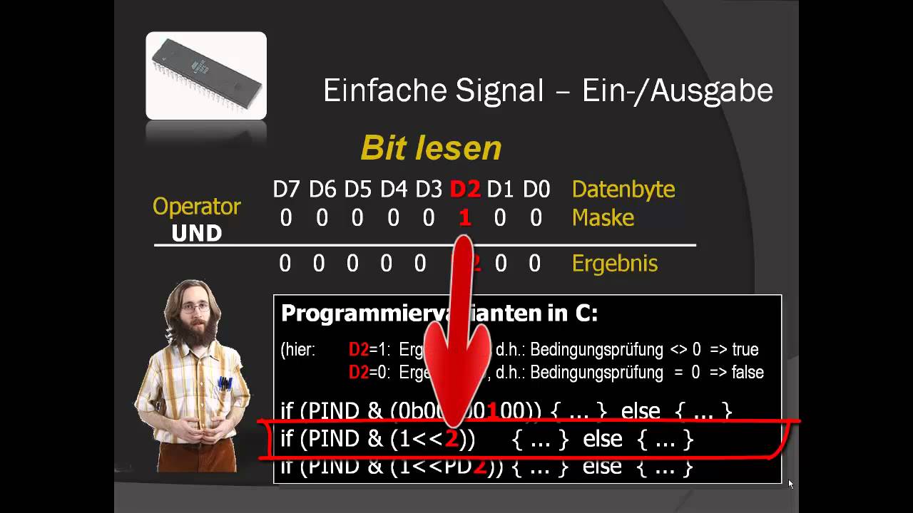 Mikrocontroller - Grundlagen (einfache Ein- / Ausgabe) - YouTube