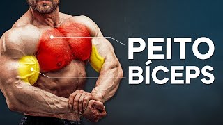 Treino de peito e bíceps para hipertrofia