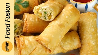 Chicken Cheese Rolls (Make \& Freeze) Ramzan Special Recipe by Food Fusion