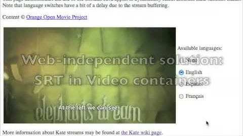 Video accessibility for the HTML5 video tag