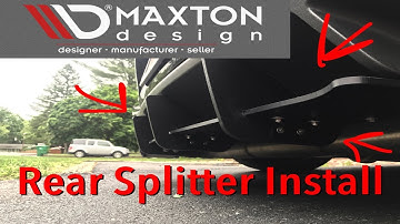 Maxton Design Rear Splitter Install Mk6 GTI