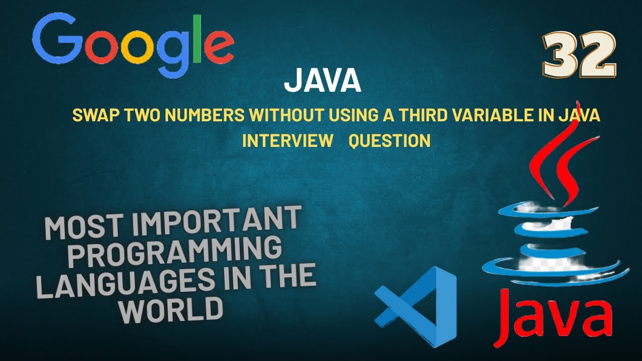 Swap Two Numbers Without Using a Third Variable in Java interview ask ...