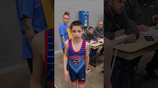 Eli testing the scales ⚖️ at AAU Midwest National Duals  #family #wrestling #discipline #hardwork