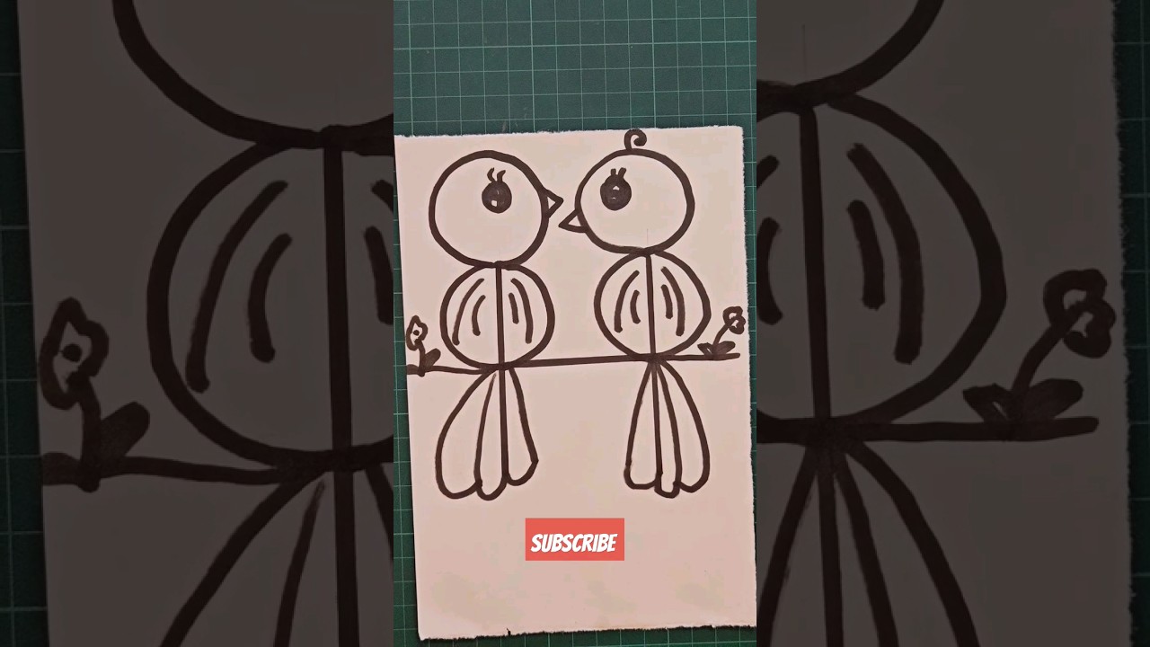 Birds drawing with letter H...😍