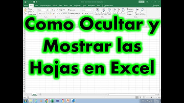 Como ocultar y mostrar las hojas de tu archivo en excel