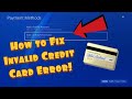 How to Fix PS4 Error WC-34737-4 (Simple Method!) - How To Fix Invalid Credit Card Error