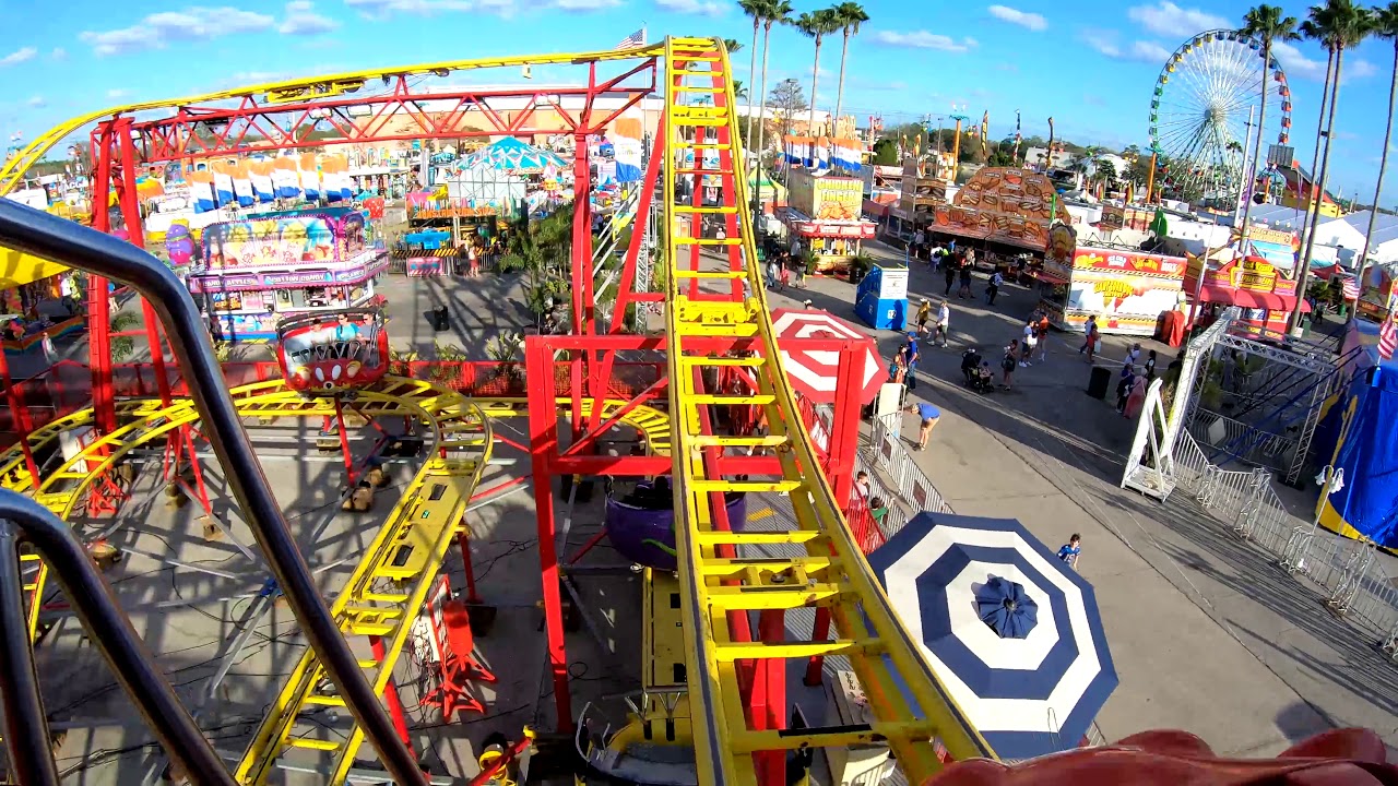 4k Mighty Mouse Roller Coaster Florida State Fair Tampa Fl Youtube