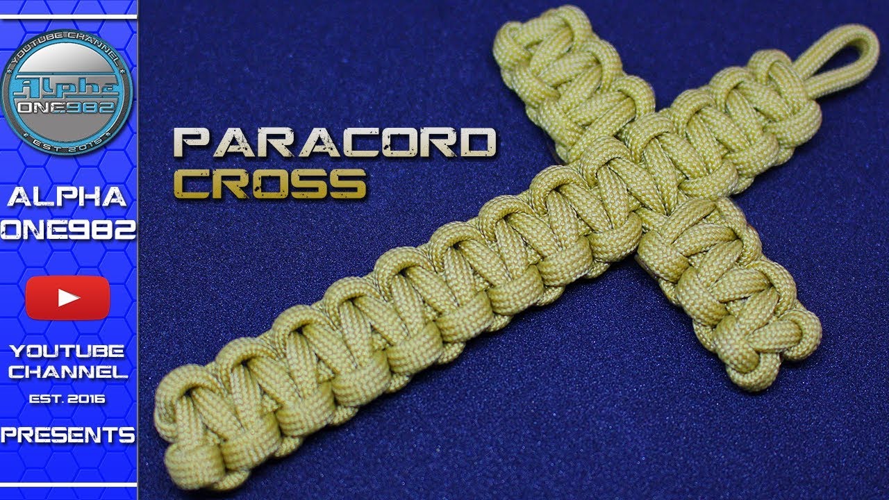 How to make a Paracord Cross Cobra weave Tutorial Simple Fast Easy Project  