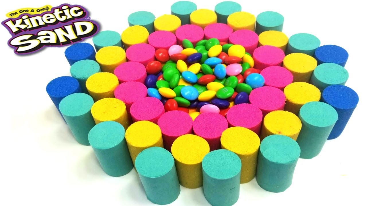 Kinetic Sand DIY Rainbow Giant Cake M&Ms How to Make Nursery Rhymes for Kids