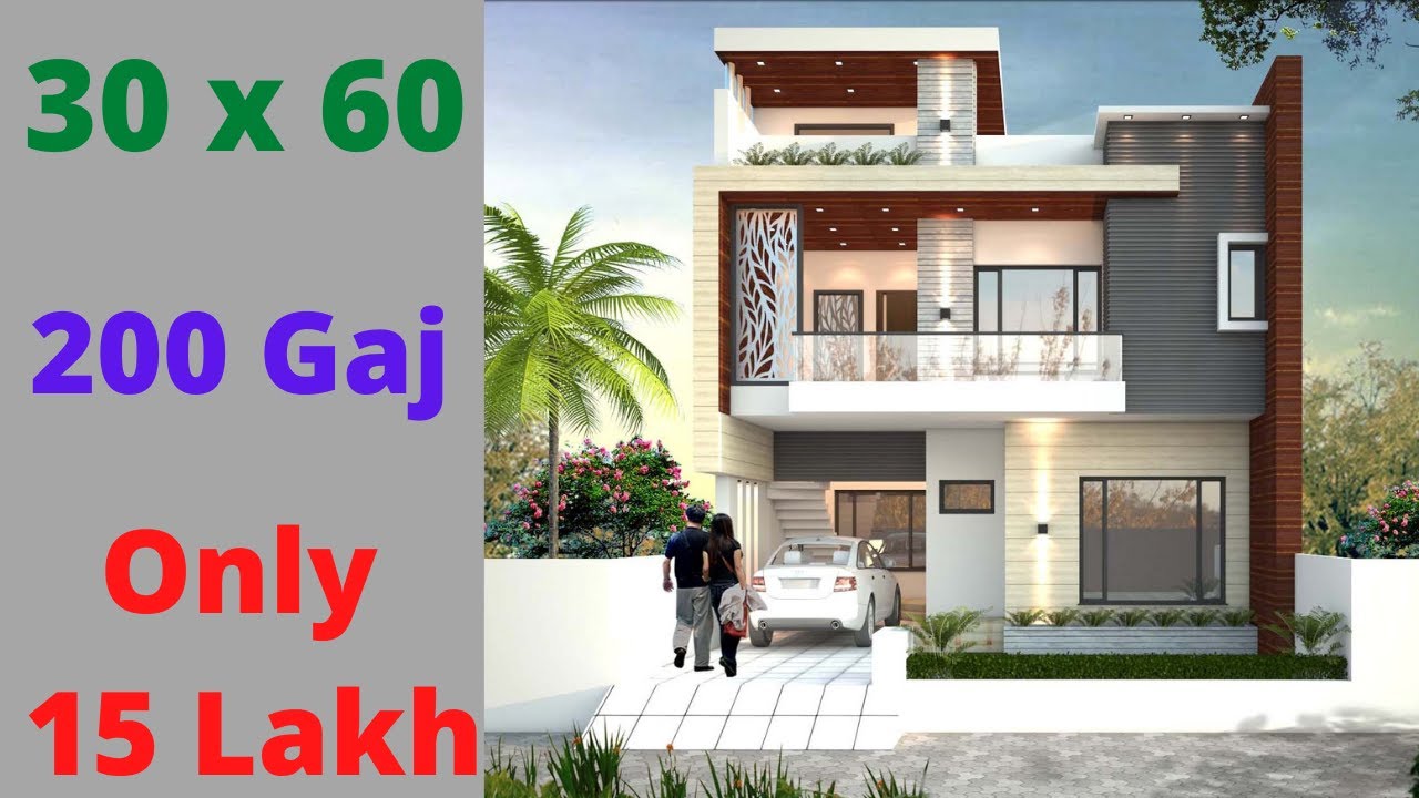 30 x 60 house plan | Car parking | Village type 3 Bedroom luxury House ...