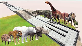 Animal vs. Dinosaur Relay race. Team battle of 5 vs. 5! | Animal Revolt Battle Simulator screenshot 4