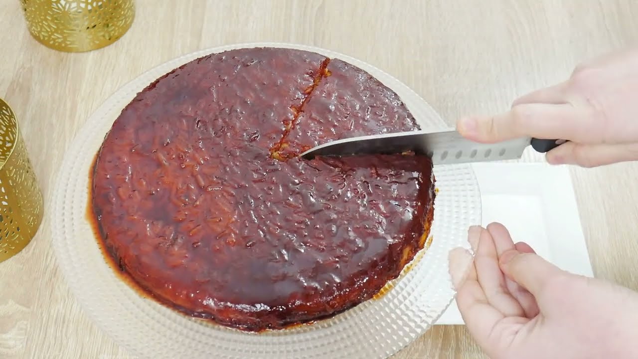 كيكة الروز بالقرع الاحمر ساهلة ماهلة بدون دقيق  وبدون دهون