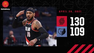 Trail Blazers 130, Grizzlies 109 | Game Highlights by McDelivery | April 28, 2021
