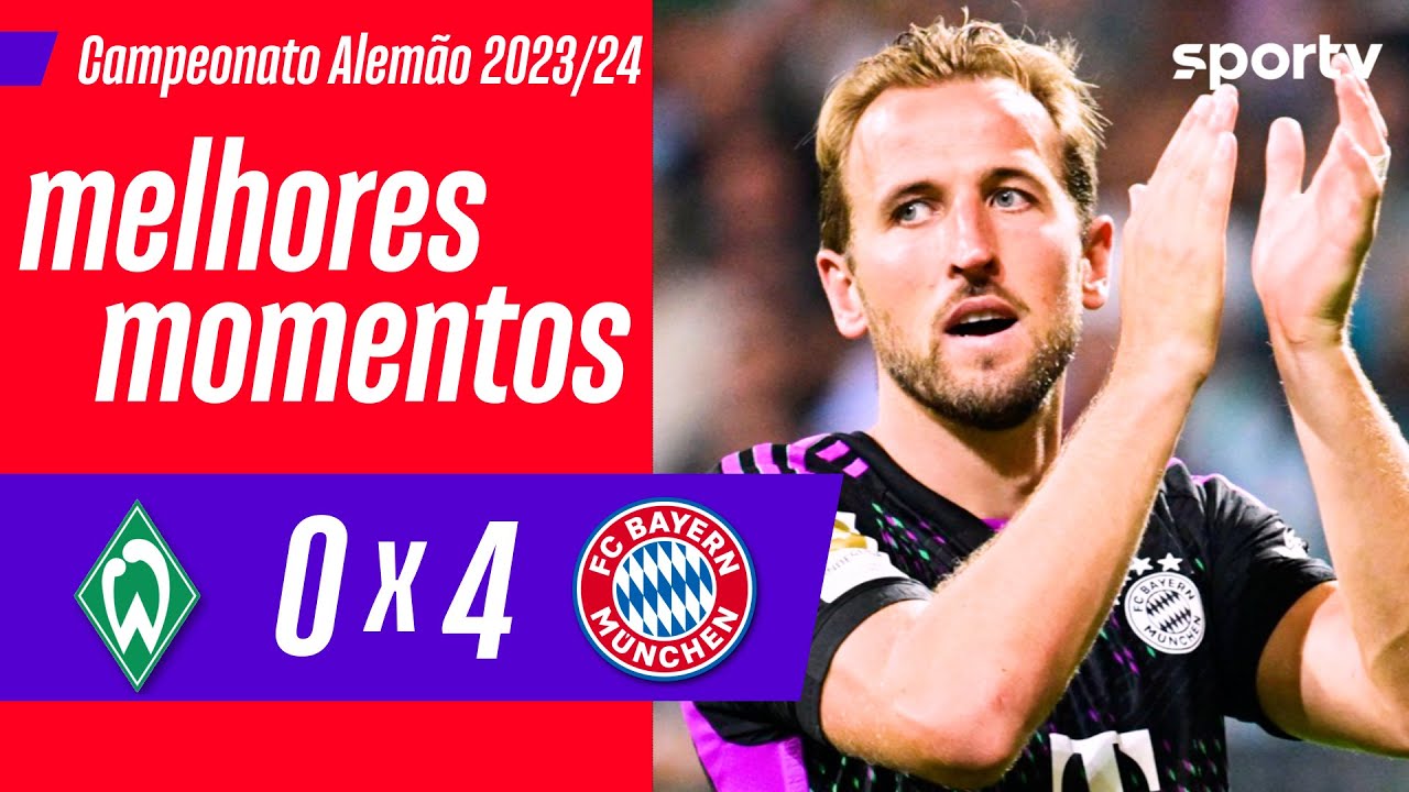 Harry Kane faz gol, dá assistência e Bayern goleia o Werder Bremen