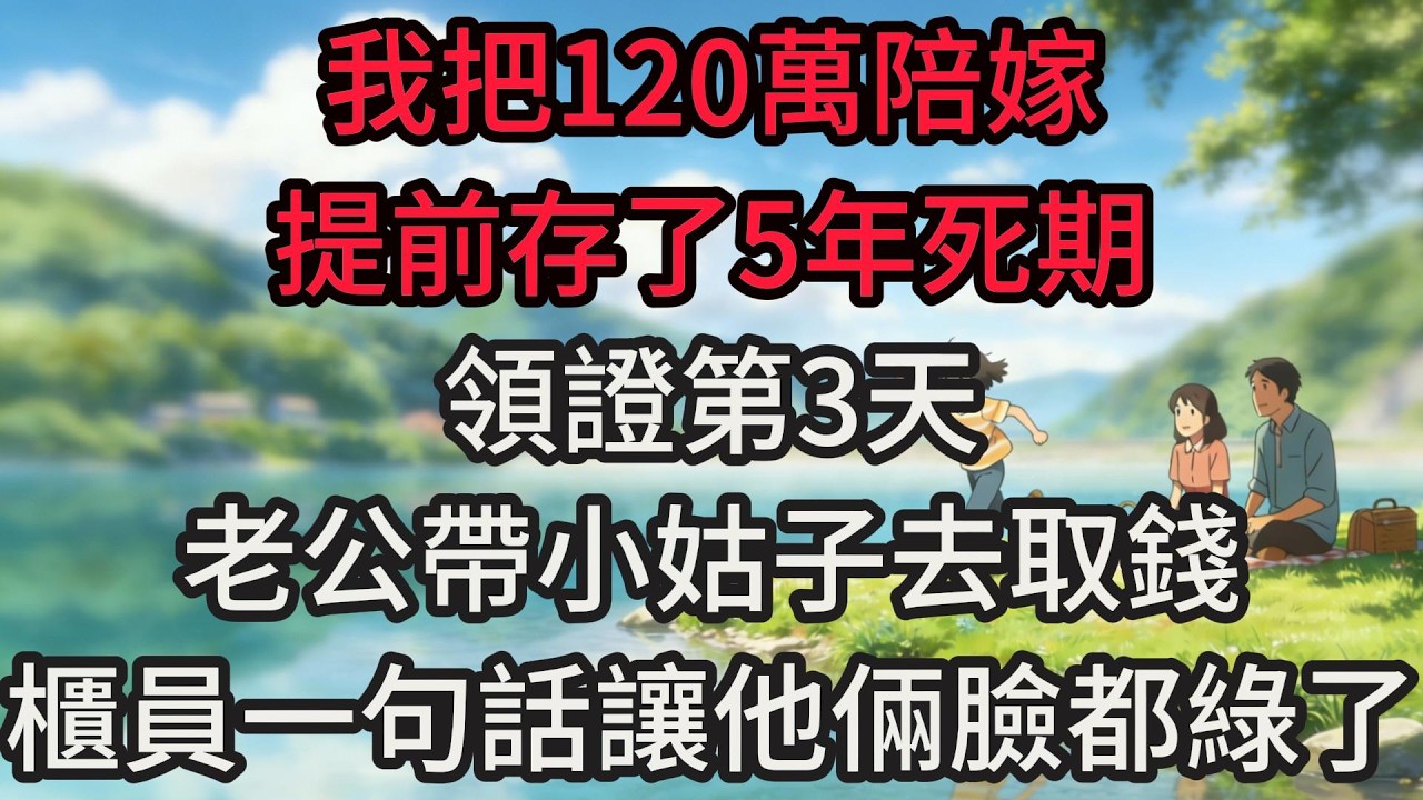 我把120萬陪嫁提前存了5年死期，領證第3天，老公帶小姑子去取錢，櫃員一句話讓他倆臉都綠了