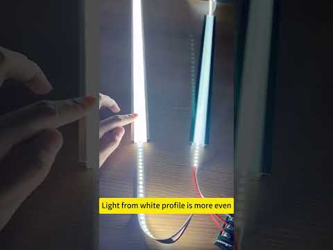 What is the Lighting Difference Between Black Aluminum Profile and White Profile - Superlightingled