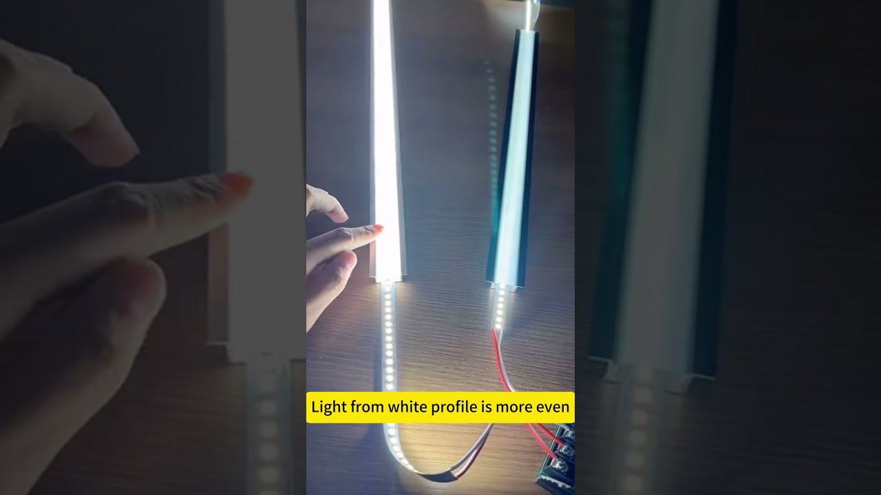 What is the Lighting Difference Between Black Aluminum Profile and White Profile - Superlightingled