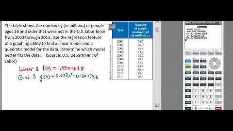 Choosing the Best Model: Linear vs Quadratic Video