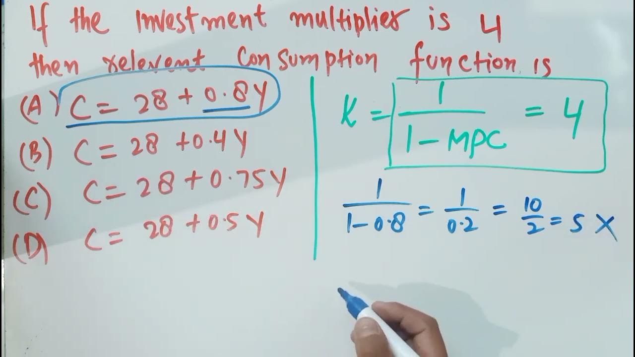 if the investment multiplier is 4 find the relevant consumption