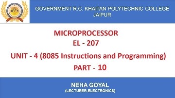 EL 207 Unit4 Interrupts in 8085 by Neha Goyal from R C Khaitan Jaipur