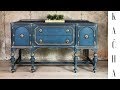 Blue Buffet Makeover with Chalk Paint
