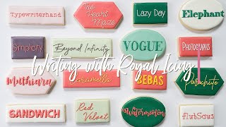 Writing with Royal Icing