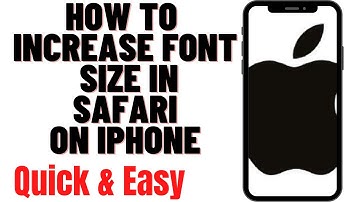 HOW TO INCREASE FONT SIZE IN SAFARI ON IPHONE