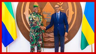 Perezida Kagame yakiriye Perezida w’inzibacyuho wa Gabon