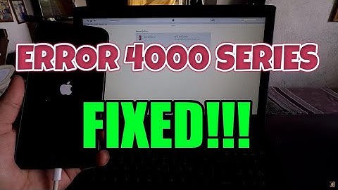 How to Fix Error 4000 On Itunes "The iPhone could not be updated. An unknown error occurred (4010)."