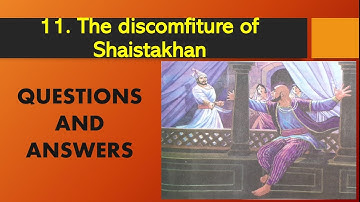 4th Std - EVS 2 - Chapter 11 The discomfiture of Shaistakhan questions answers/exercise in hindi-ssc