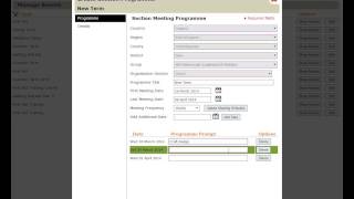 Creating and Editing a Section Programme