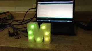 Dms 3D Printed M With Leds