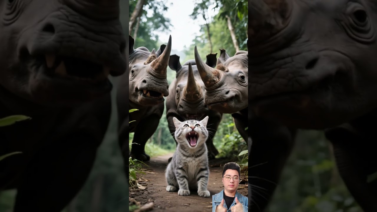 Cat vs. Rhino Monster, how will it end?