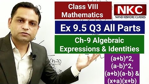 Class 8 Maths Ex 9.5 Q3 - Find squares using Identities - Ch9 Algebraic Expressions & Identities