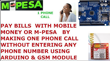 Pay bills with mpesa | mobile money by making call with Arduino