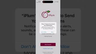 iPlum App Login Existing User
