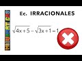 Ecuaciones Irracionales (Ecuaciones con radicales) : Ejemplo 3