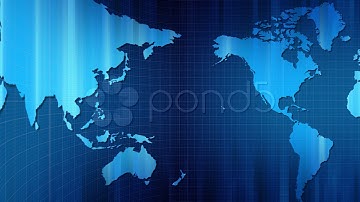 Panoramic movement of world map with the bend. Loop. Stock Footage